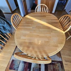 Wooden Table And 4 Chairs
