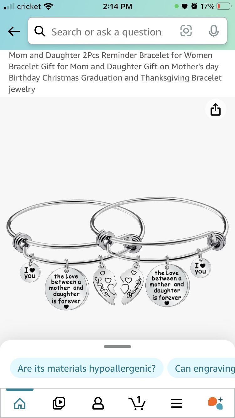 Mother-daughter bracelet