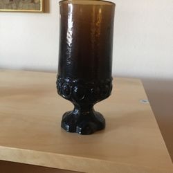 Vintage Tiffin Franciscan Madiera Smoked Brown Goblets.