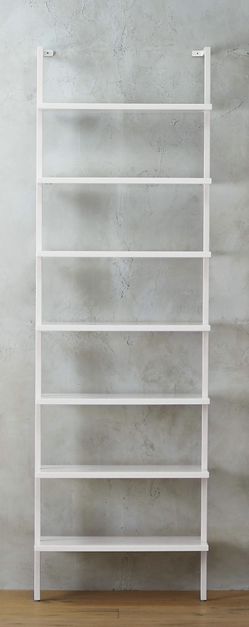 CB2 Stairway White wall mounted bookcase NEW - HAVE 6