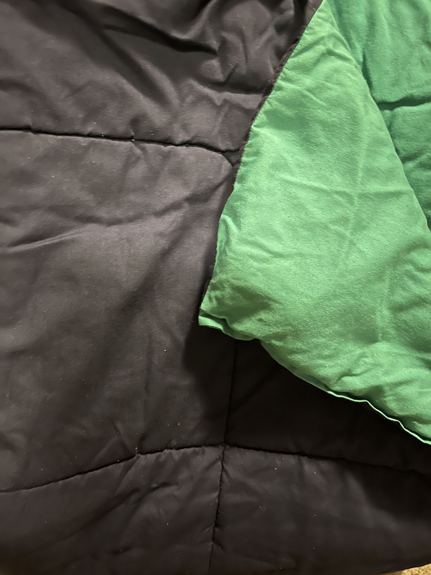Reversible Cotton Comforter Navy/green