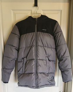 Boys Lands End Fleece Lined Puffer Coat (size L)