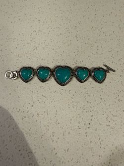 Turquoise Colored Heart Bracelet