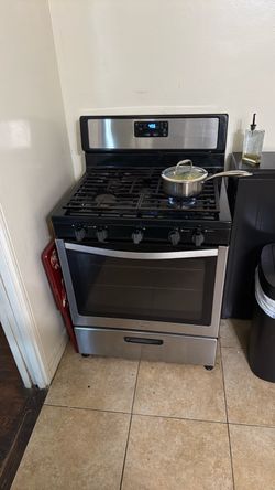 Whirlpool 5-Burner Gas Stove & Oven – Stainless Steel – Works Great
