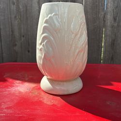Vintage Vase White Ceramic 