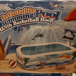 Brandnew Inflatable Swimming Pool With basketball Hoop!!! 