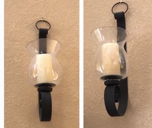 2 Large Deco wall glass