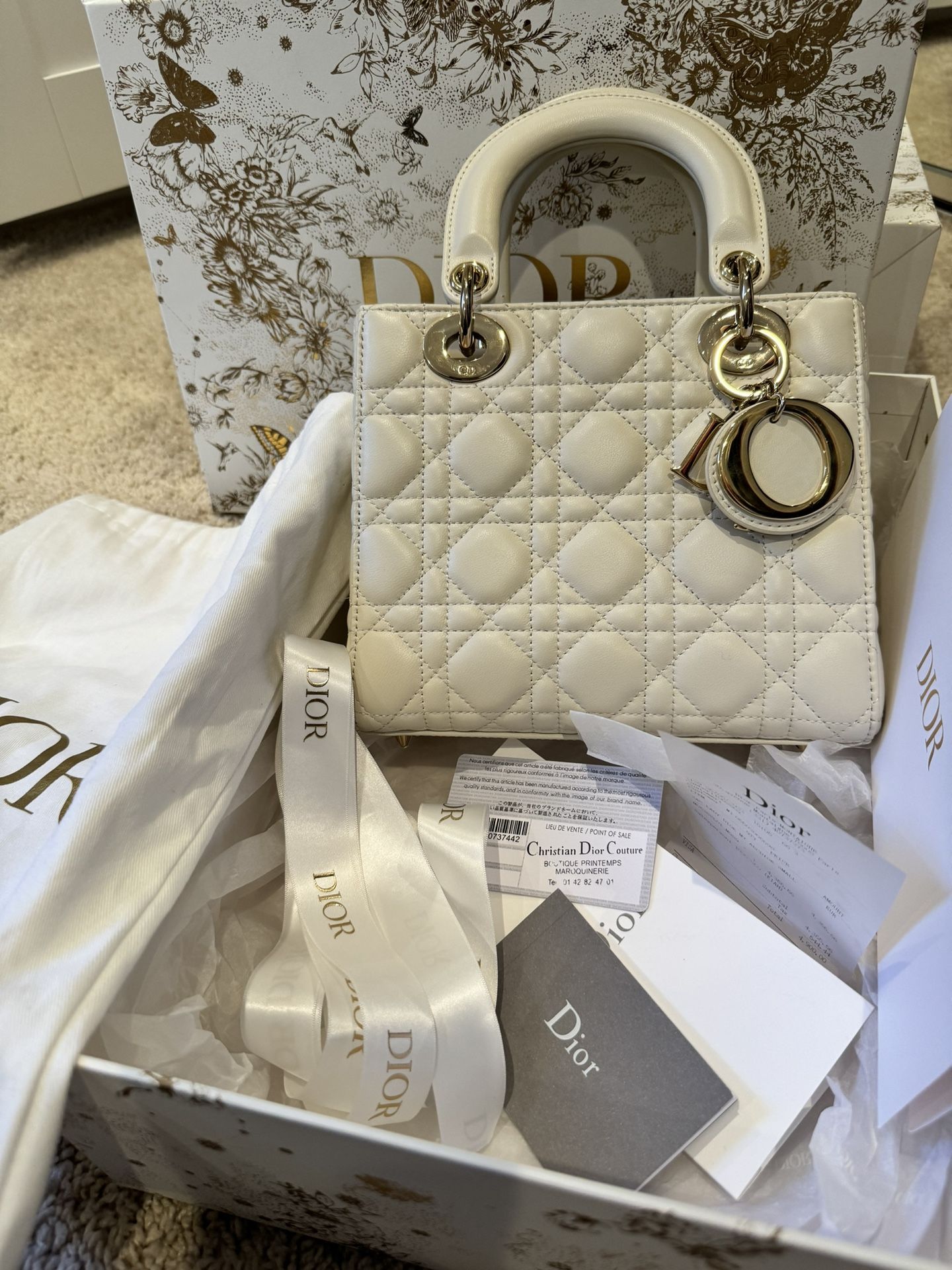 Christian Dior / My Abc Lady Dior Bag Cannage Quilt Lambskin 