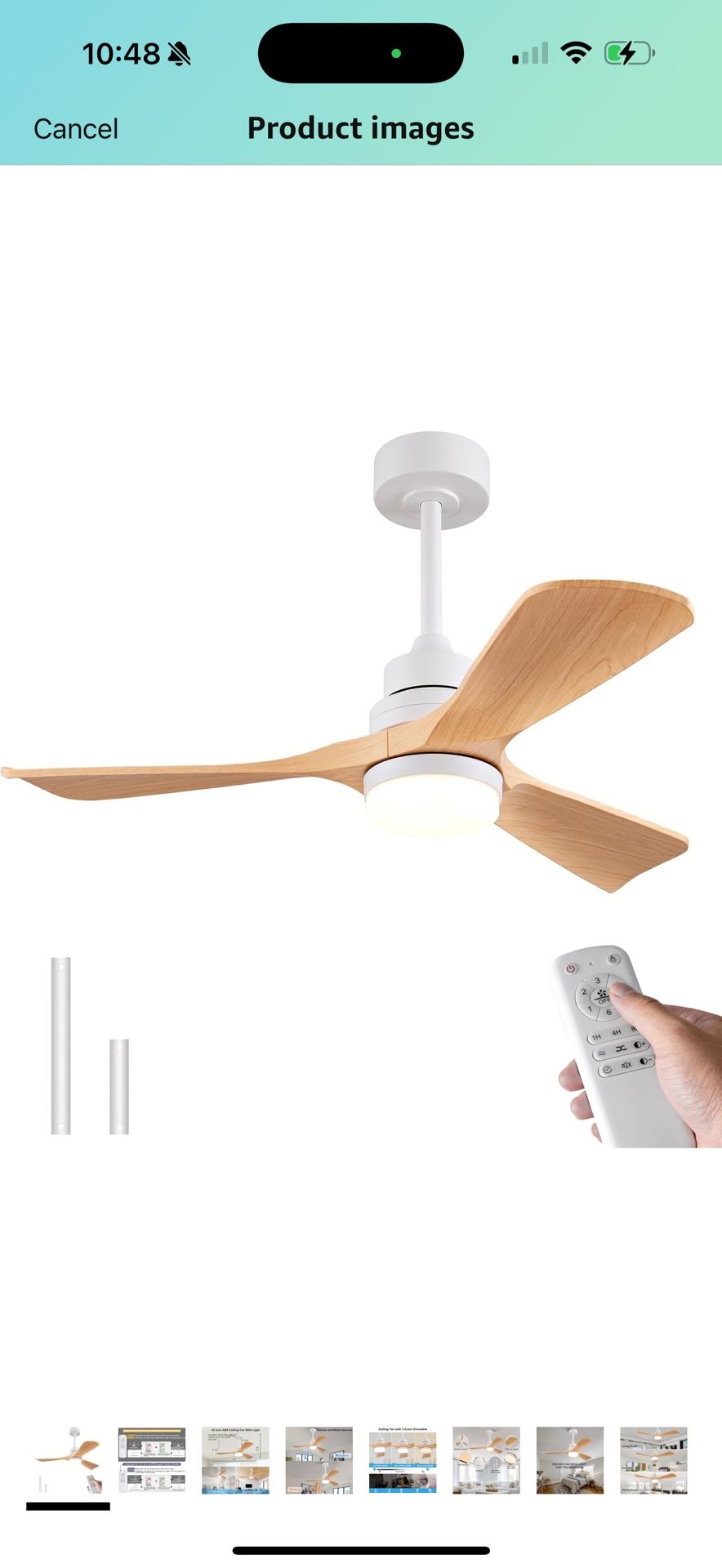 42 Inch Ceiling Fans with Lights and Remote, Dimmable, Quiet Reversible DC Motor, Modern Ceiling Fan with light for Outdoor Indoor Bedroom Living Room