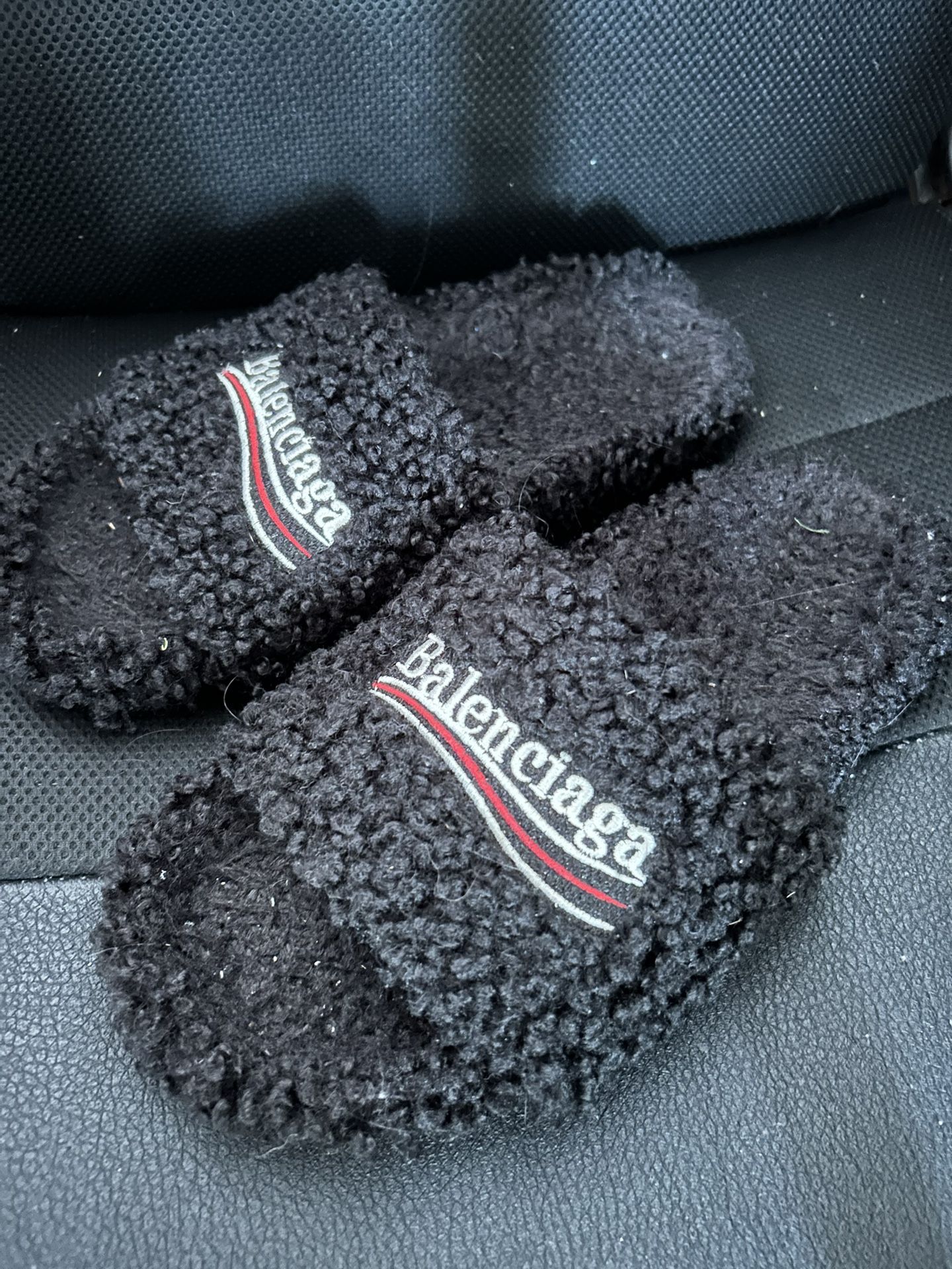 Balenciaga slides fur