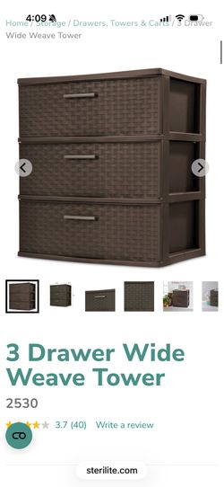 Sterilite 3 drawer weave