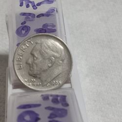 1965 Dime Error Doubling On L.i. B. E. R.T.Y. 