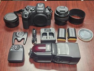 Canon EOS R6 Mark II in Like New Condition with EF 50mm f/1.4 USM Lens + Adapter + Flash