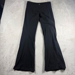 Y2K Lululemon Groove Super High-Rise Flared Pant Women’s 8 Black Nulu Yoga #3098