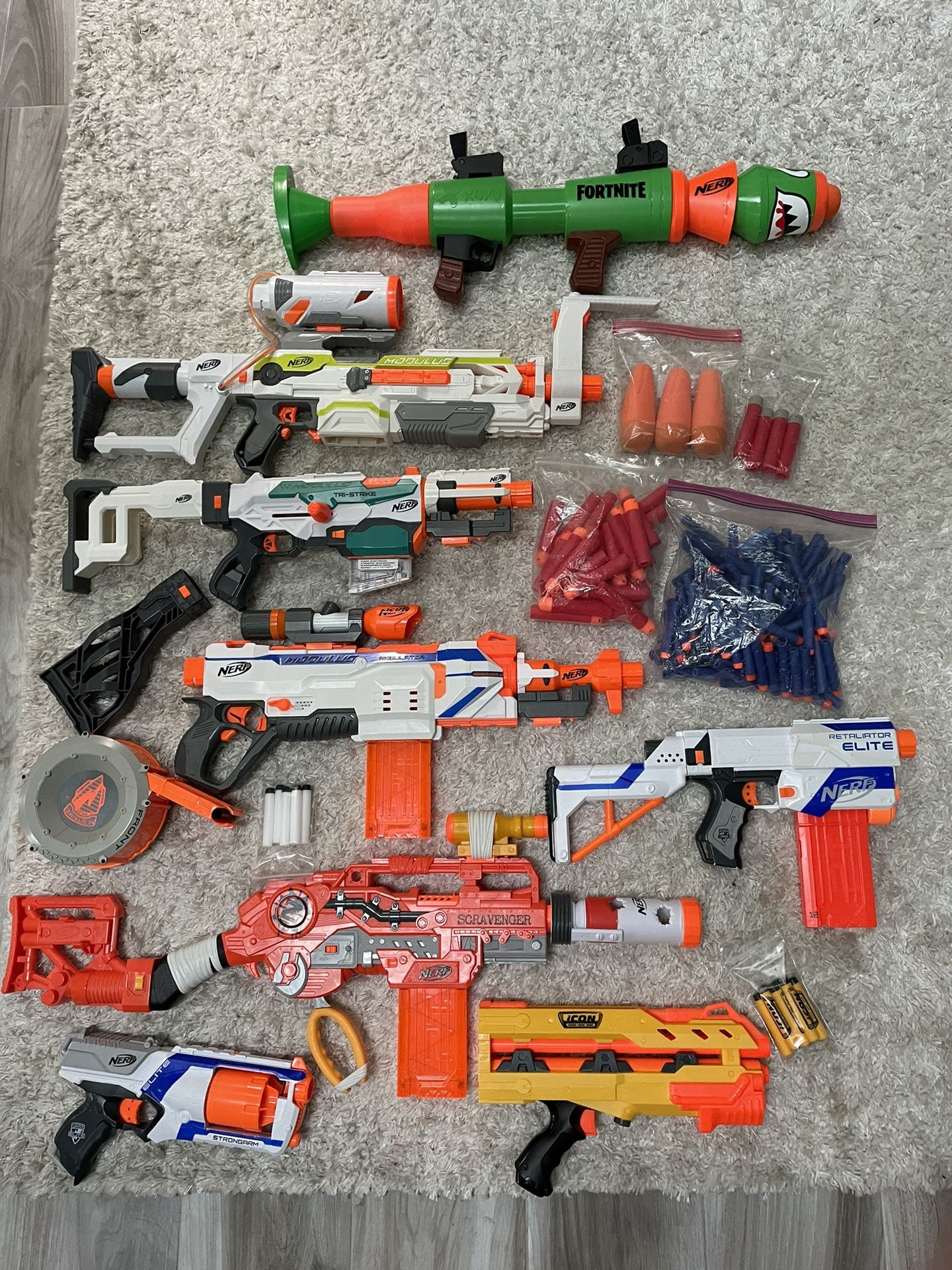 Nerf Gun Lot with Bullets