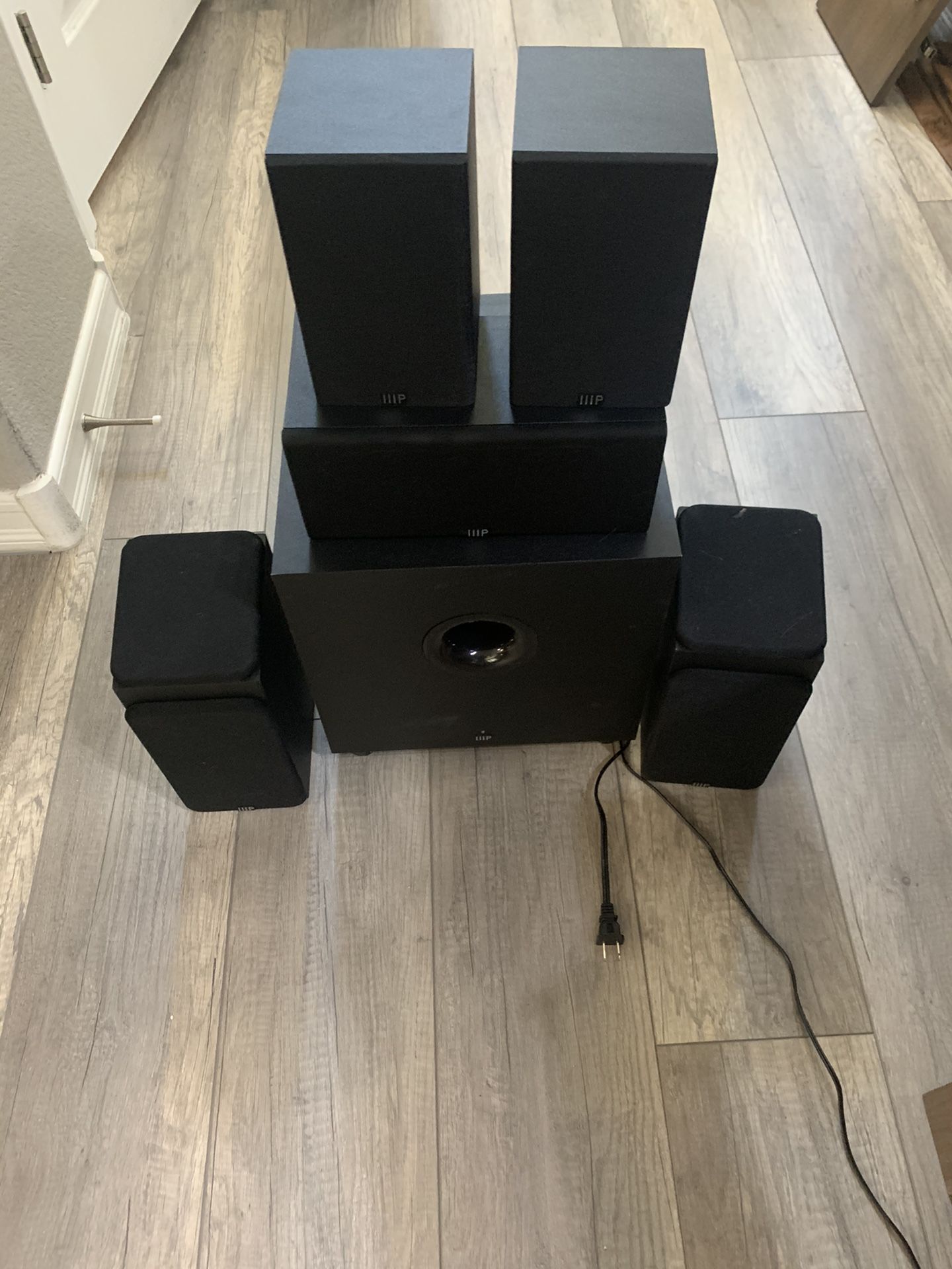 Monoprice Premium 5.1.2 Channel Immersive Home Theater System with Subwoofer