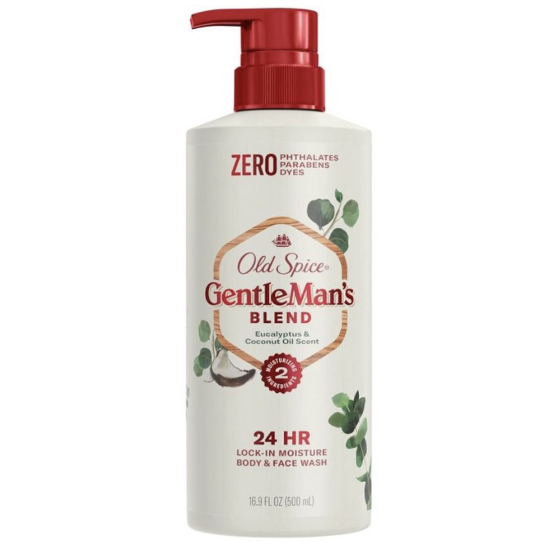 Old Spice Gentle Men’s Blend Eucalyptus & Coconut Oil Scent Body & Face Wash 