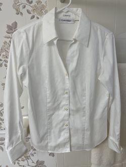 Women’s Pin Point Oxford Blouse - By Calvin Klein