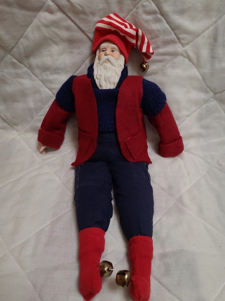 Porcelain Santa Doll 16" Tall