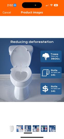 Elongated Bidet Toilet Seat with Quiet-Close, Non-Electric Bidet Mode with Dual Nozzles, Fit Elongated Toilet Seat, Adjustable Water Pressure with Bra