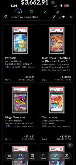 PSA Pokemon Slabs