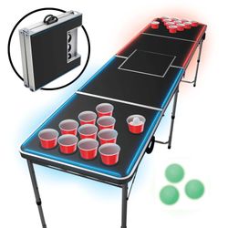 New LED Portable Folding Pong Table