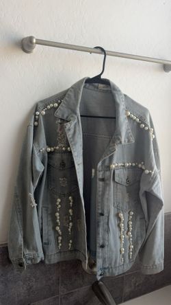 Pearl crush denim jacket