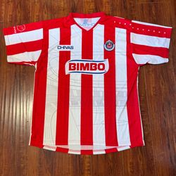 Guadalajara Chivas Soccer/Futbol Remini Jersey By Remini 100%Polyester Sz Large!