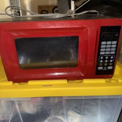 Red Microwave Oven 