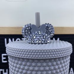 Silver Minnie Straw Topper