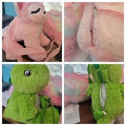 💞NEW 2 PLUSH CROSS BODY PURSES.  ZIPPER  PROTECTED. BOTH FOR ONE PRICE