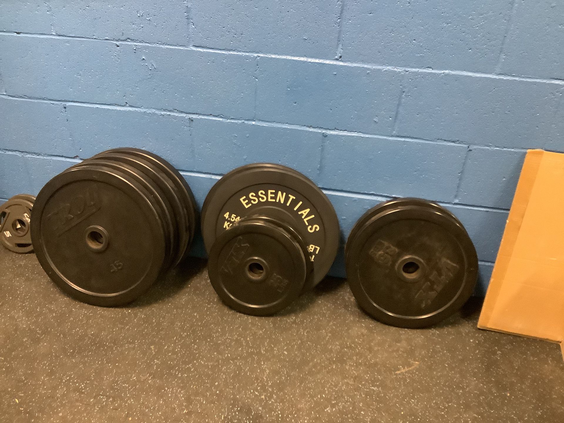 Rubber Olympic Weight Sets. Pairs. 45/35/25