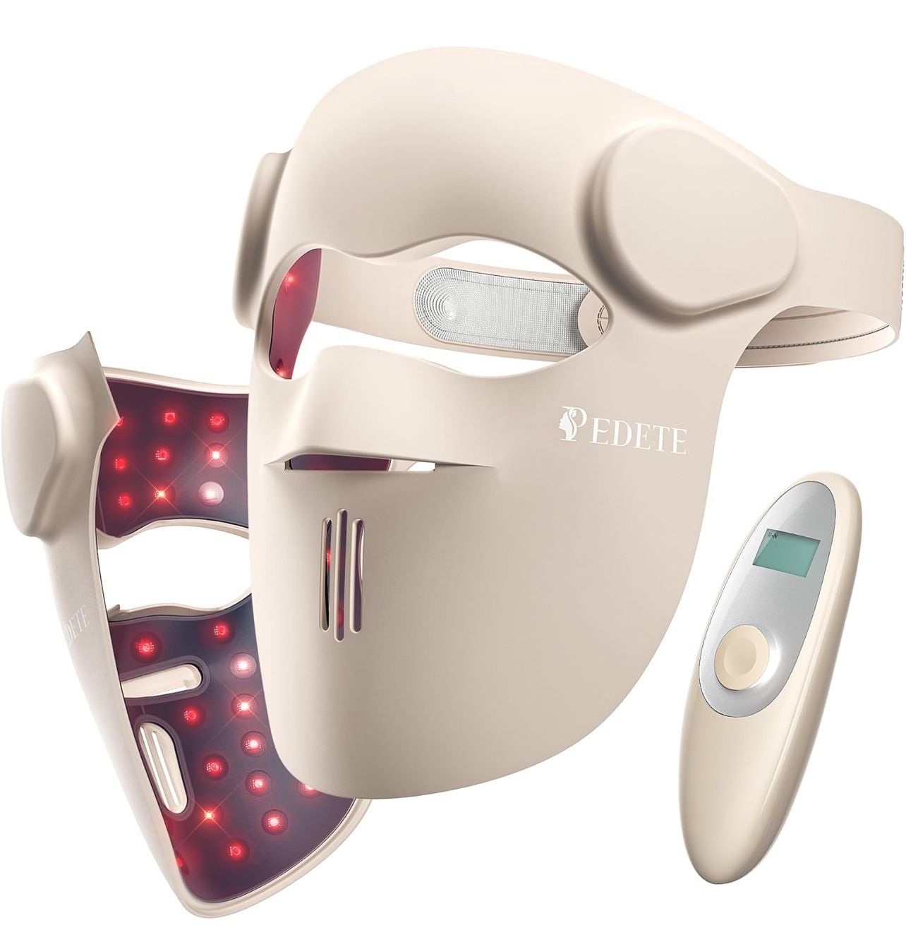 Red Light Therapy for Face, 9 Modes Wireless Led Face Mask Light Therapy, 850nm Infrared & Red Light Masks, 2500mAh Rechargeable, 3D Facial Fit, Led L