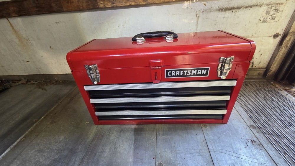 Craftsman 3-Drawer Portable Tool Chest β Heavy Duty Steel β Excellent Condition