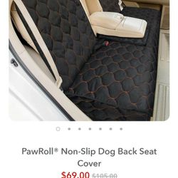 back seat non slip dog cover $25