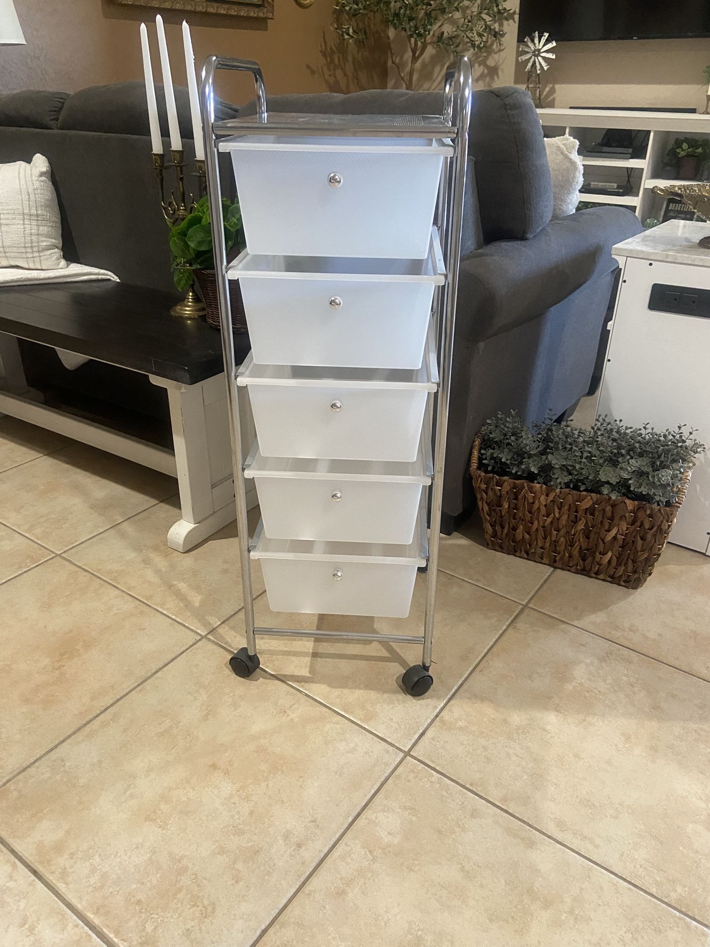 N. PHX- 5 Drawer Rolling Cart