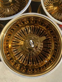 New 13/7 Gold zenith Lowrider wheels