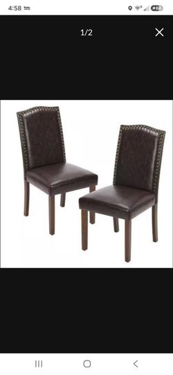 2 Dining Chairs- Dark Brown