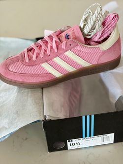 Kith & Messi for adidas Football Handball Spezial - Light Pink / Off White / Gum!