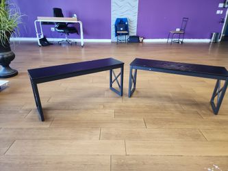 Black Narrow Console Tables – Set of 2