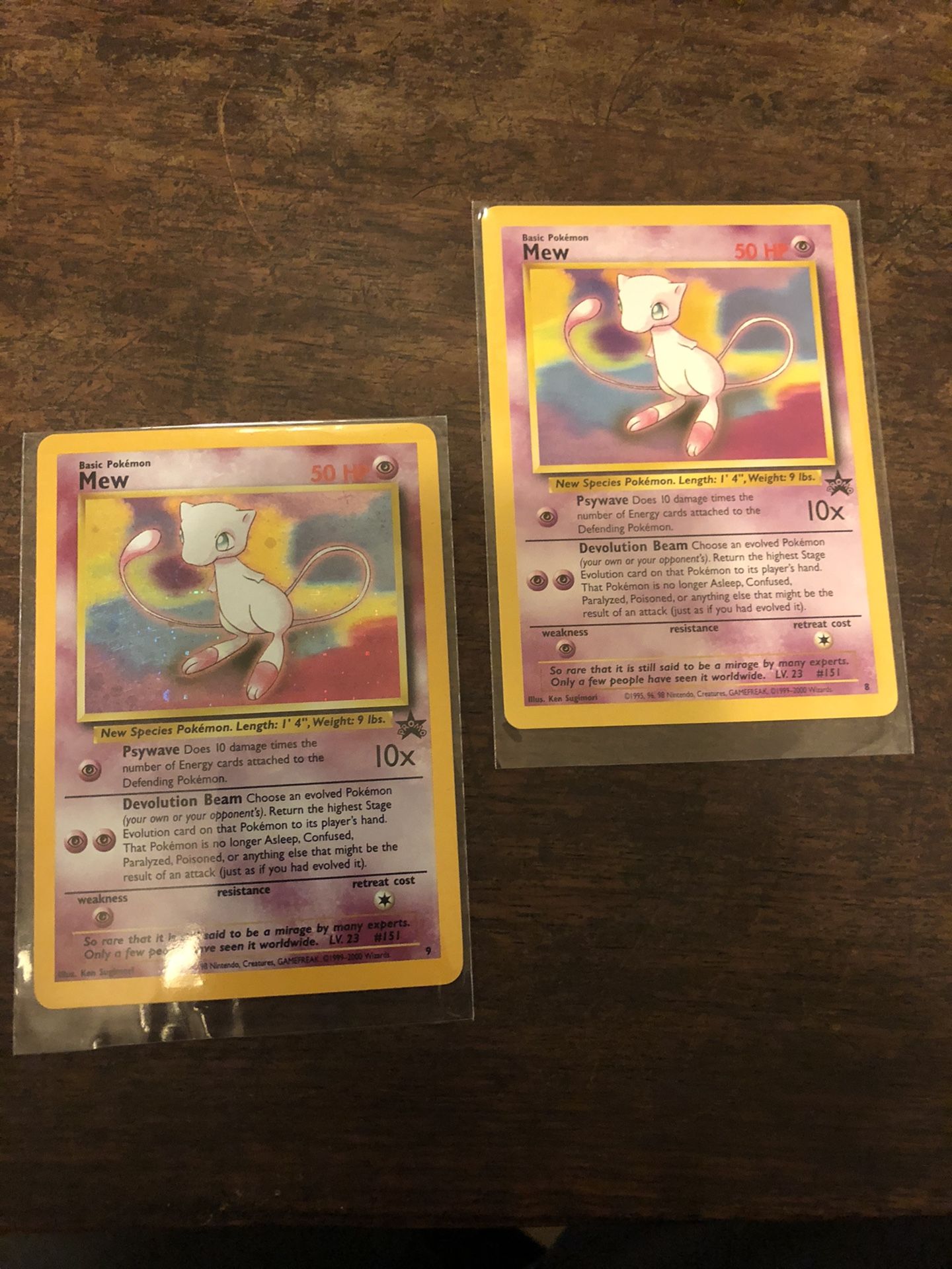 Mew black star promo cards #8 and #9 Pokémon