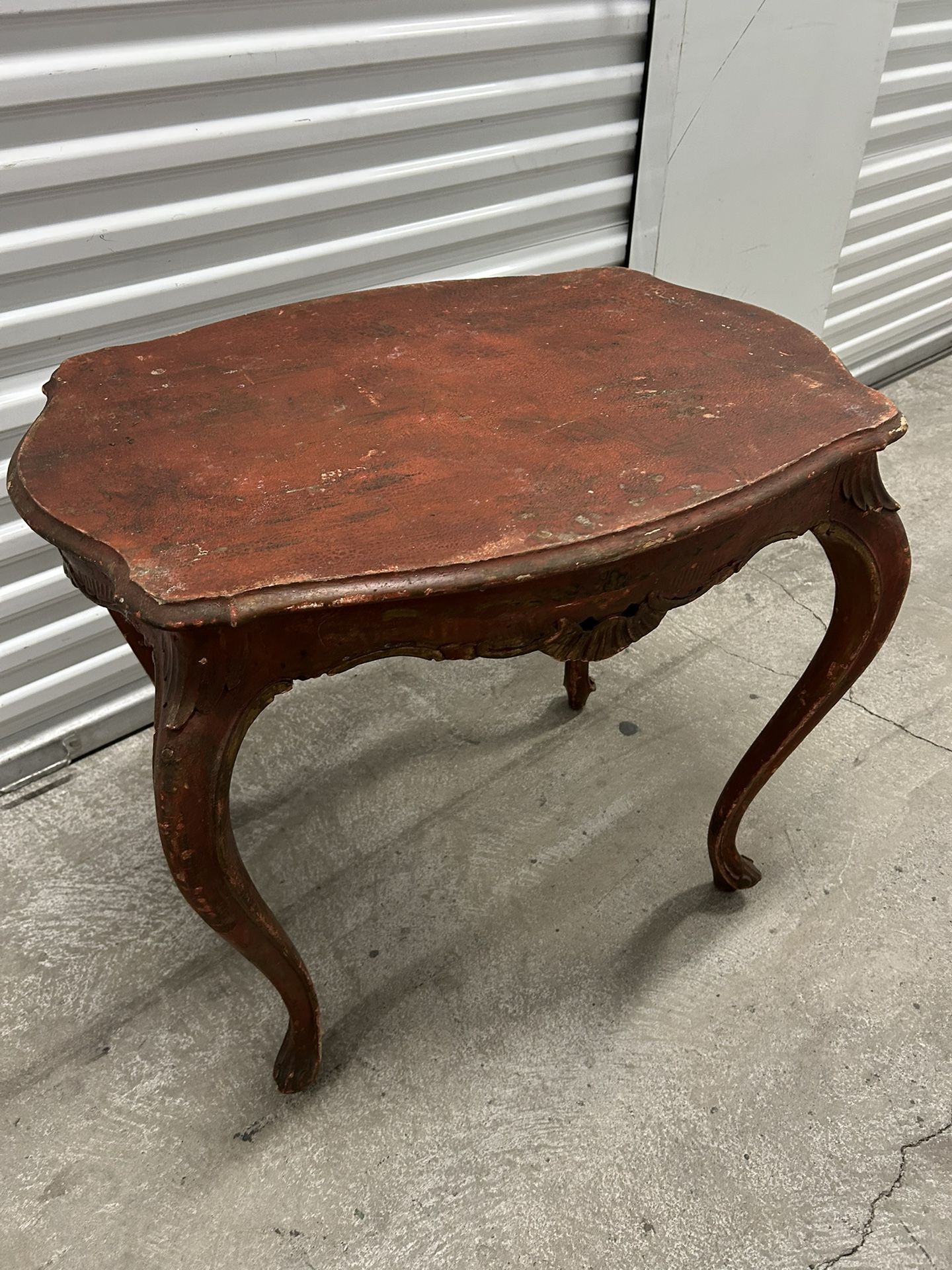 Antique Table Asian Motif 