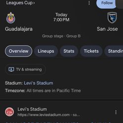 Chivas Game Tickets For Sale 