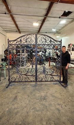 Ornate Wrought Iron Double Gate