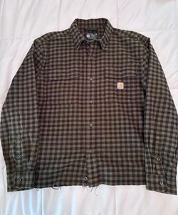 Carhartt Flannel Plaid Button-Up Shirt
