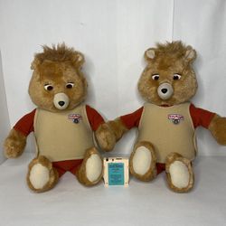 Vintage Teddy Ruxpin Talking Animated Cassette Playing Stuffed Plush Bear 1985