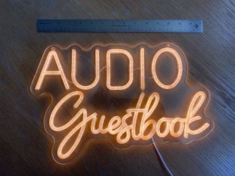 💍 AUDIO Guestbook Neon Sign – Perfect for Weddings & Events! ✨