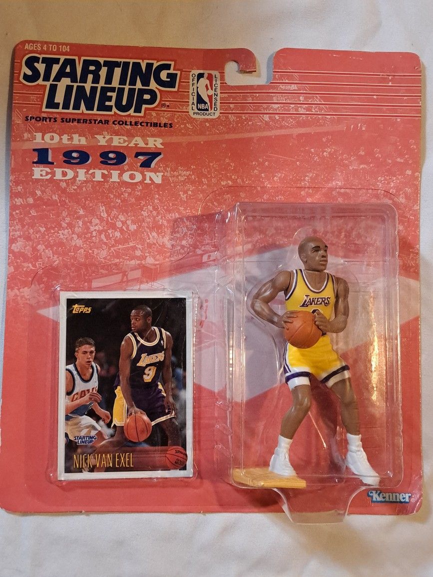 1997 NBA Starting Lineup Nick Van Exel Los Angeles Lakers Action Figure