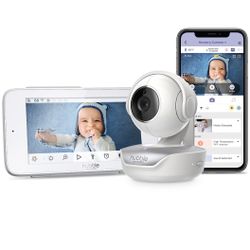 Hubble Connected Nursery Pal Premium, 5” Smart HD Baby Monitor with Touch Screen Viewer