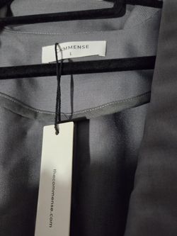 Commense Gray Blazer Bodysuit Notched Lapel – Large